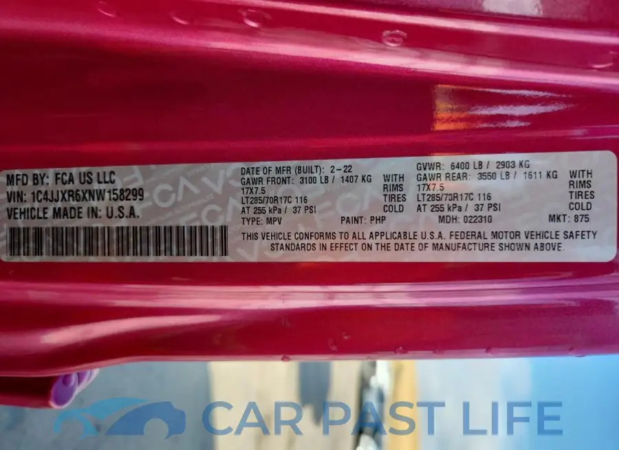 1C4JJXR6XNW158299# 14