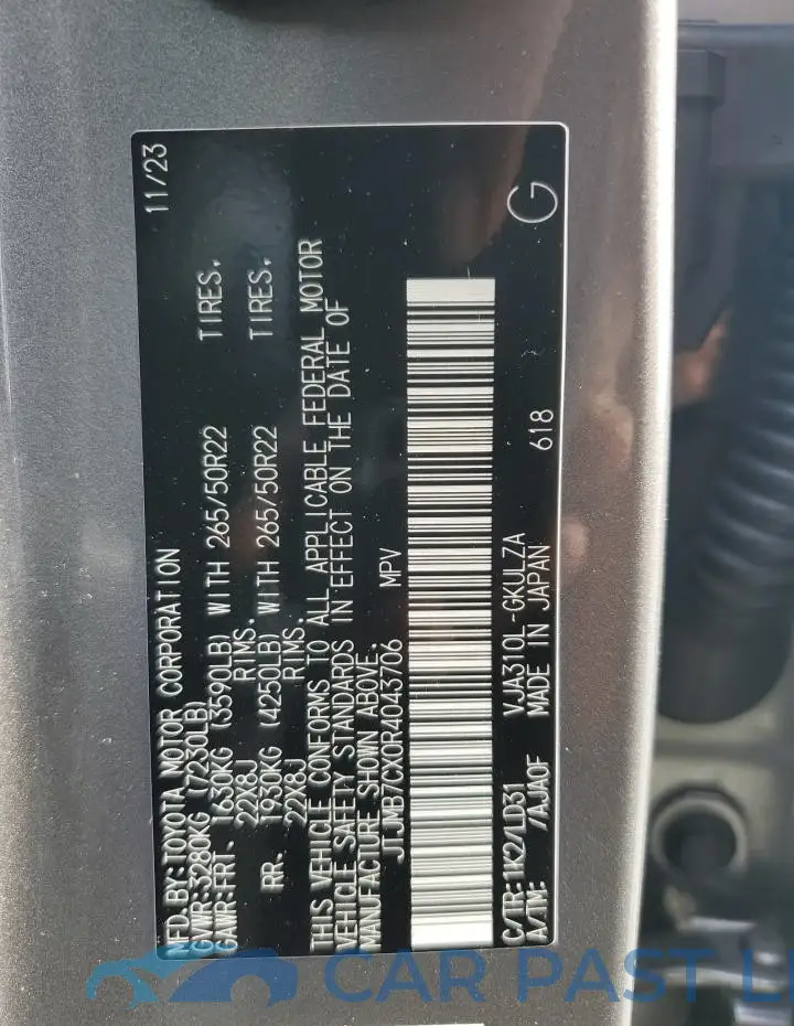 JTJMB7CX0R4043706# 13