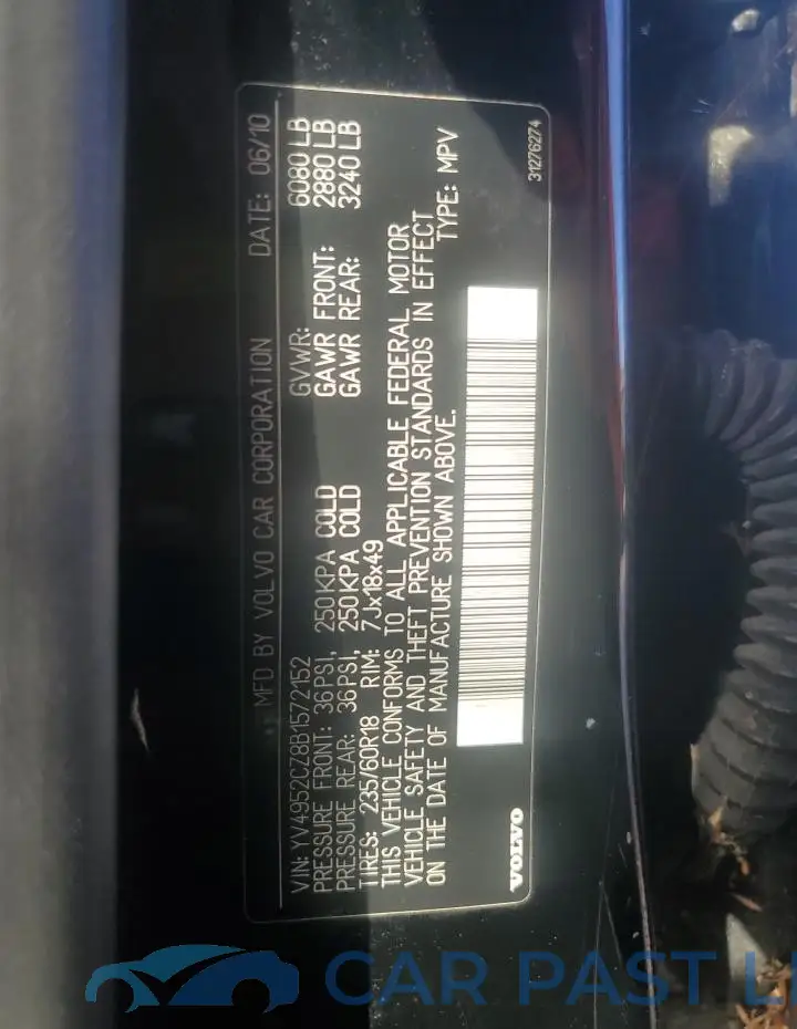YV4952CZ8B1572152# 12