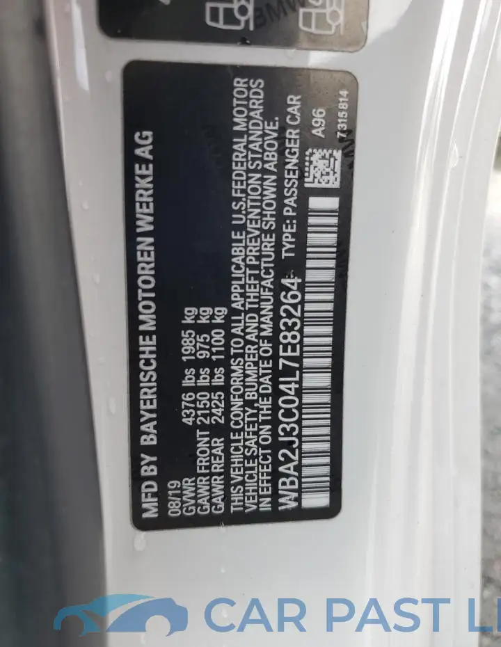 WBA2J3C04L7E83264# 12