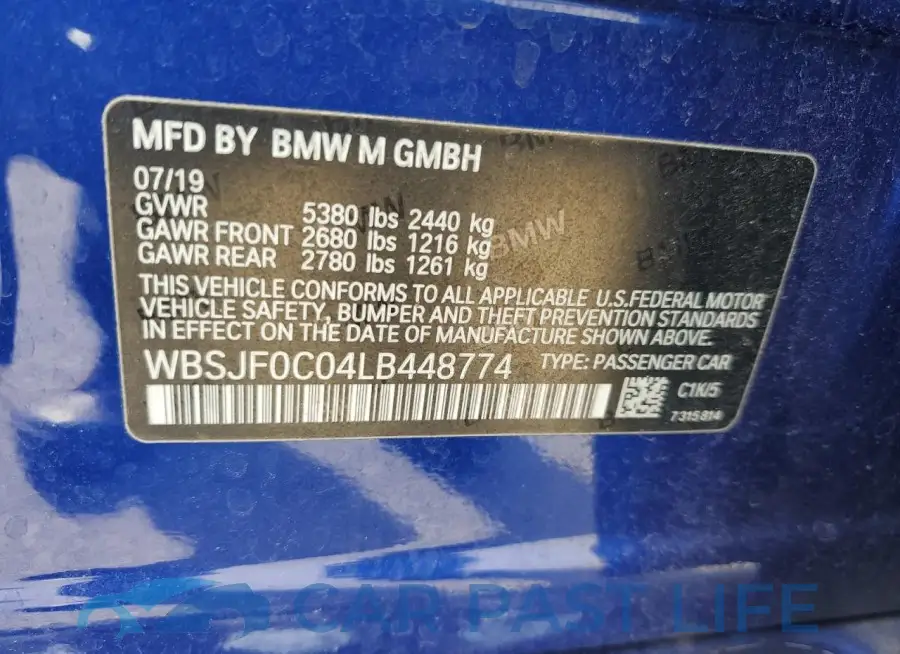 WBSJF0C04LB448774# 12