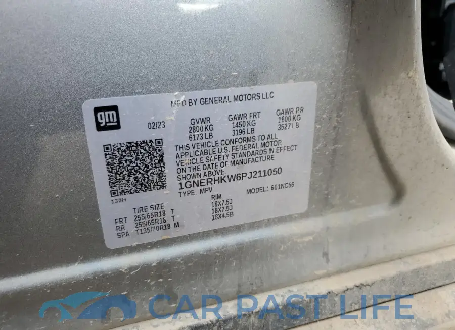 1GNERHKW6PJ211050# 12