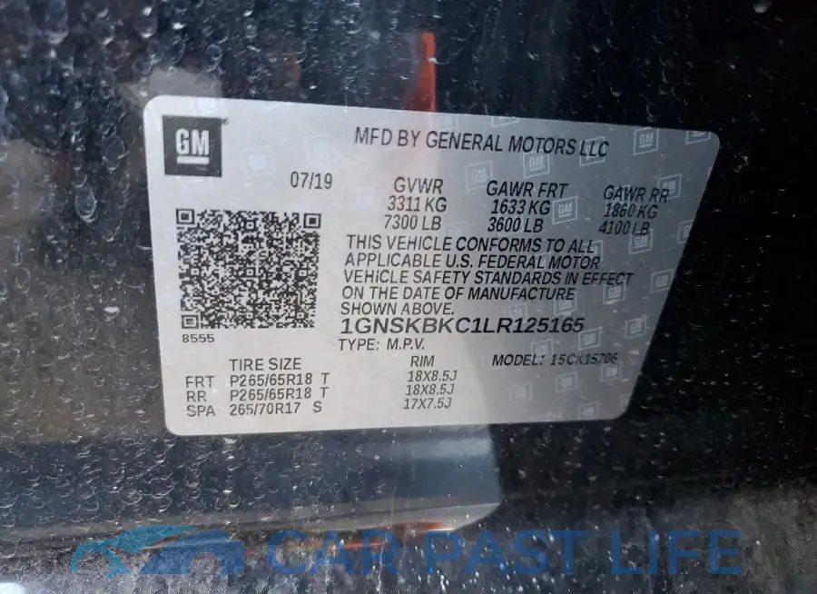 1GNSKBKC1LR125165# 13