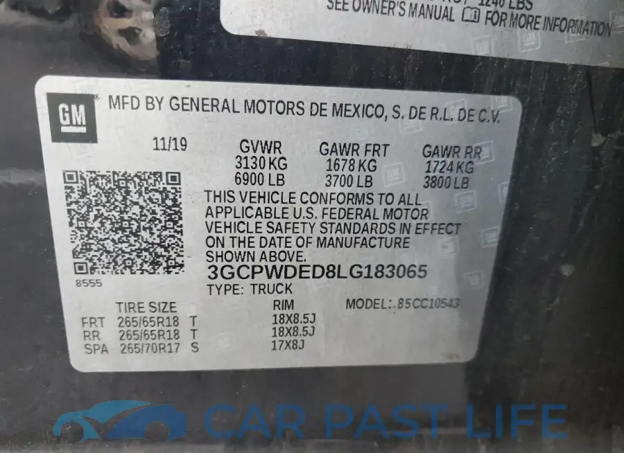 3GCPWDED8LG183065# 12