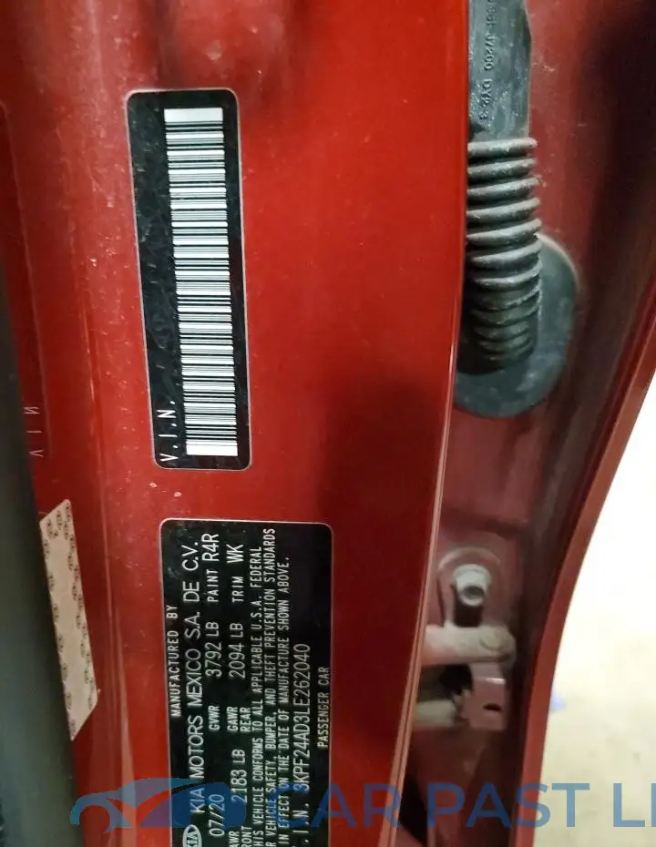 3KPF24AD3LE262040# 13