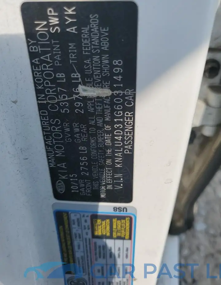 KNALU4D31G6031498# 13
