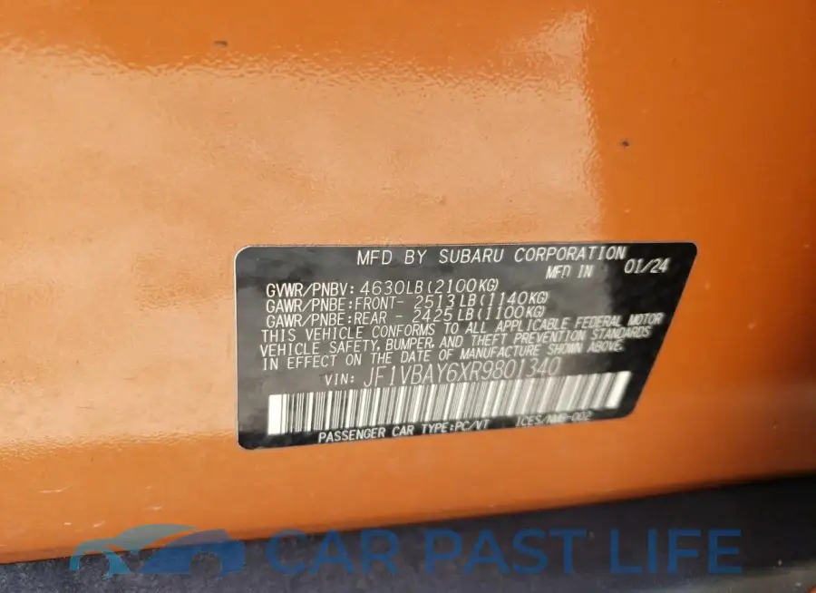 JF1VBAY6XR9801340# 12