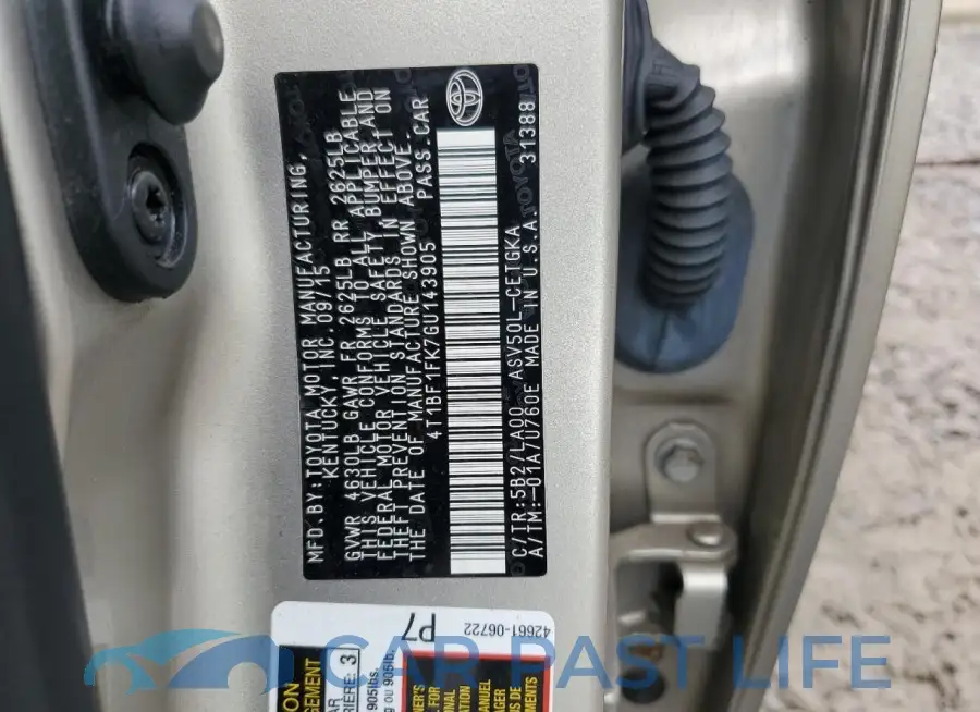4T1BF1FK7GU143905# 12
