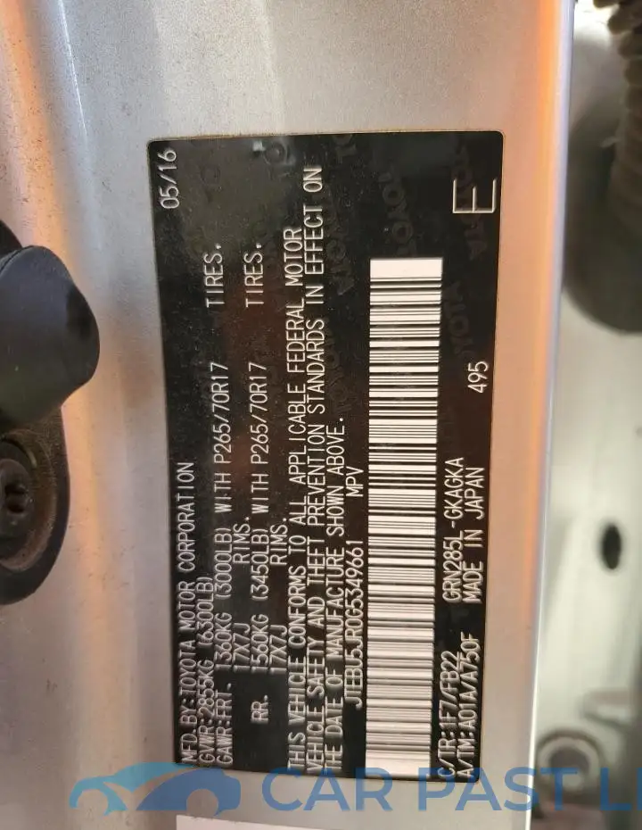 JTEBU5JR0G5349661# 14