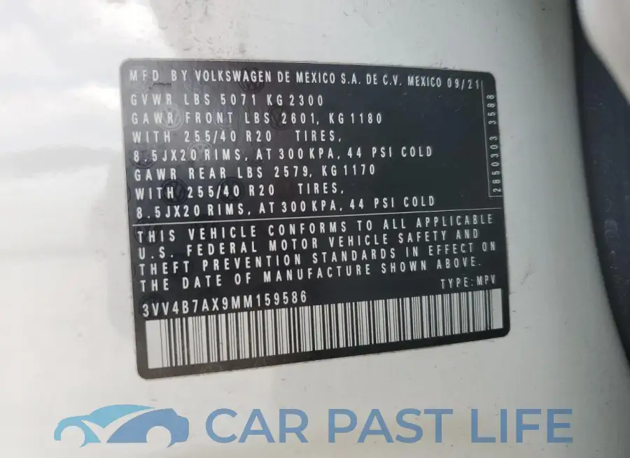 3VV4B7AX9MM159586# 13