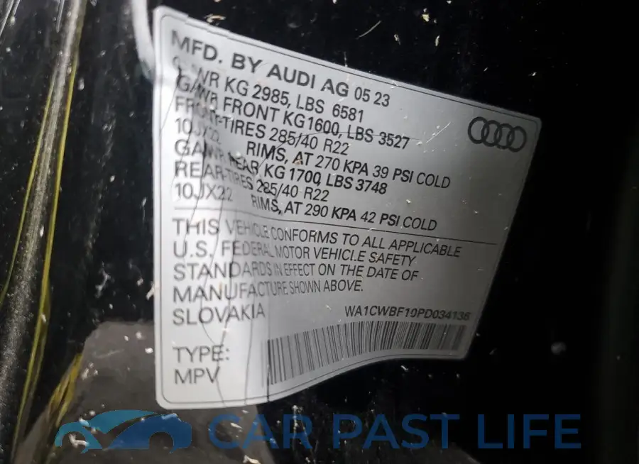 WA1CWBF10PD034136# 13