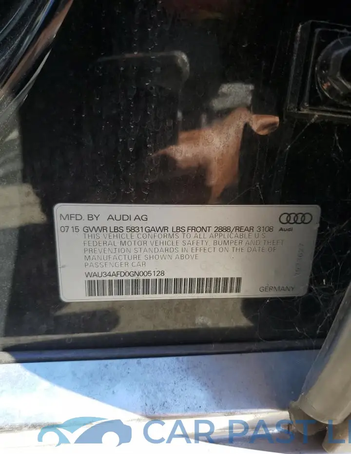 WAU34AFD0GN005128# 12