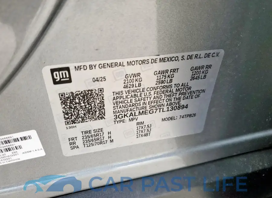 3GKALMEG7TL130894# 13