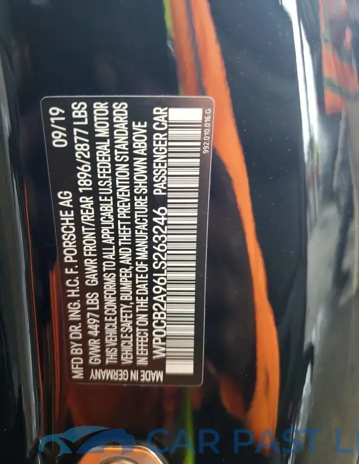 WP0CB2A96LS263246# 14