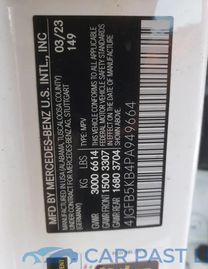 4JGFB5KB4PA949664# 13