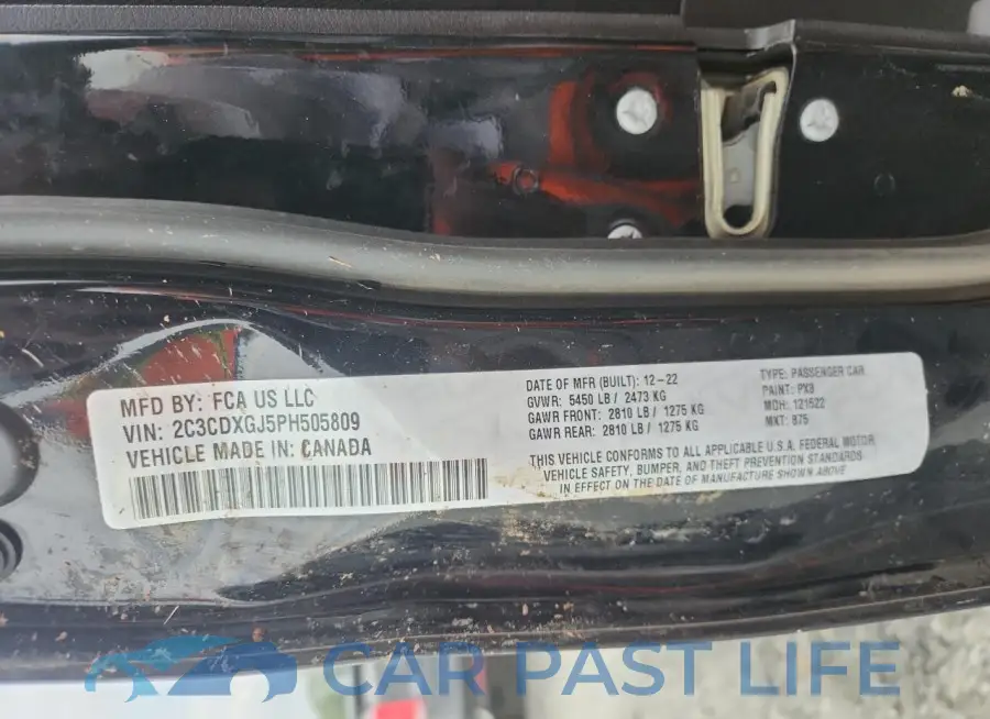 2C3CDXGJ5PH505809# 12
