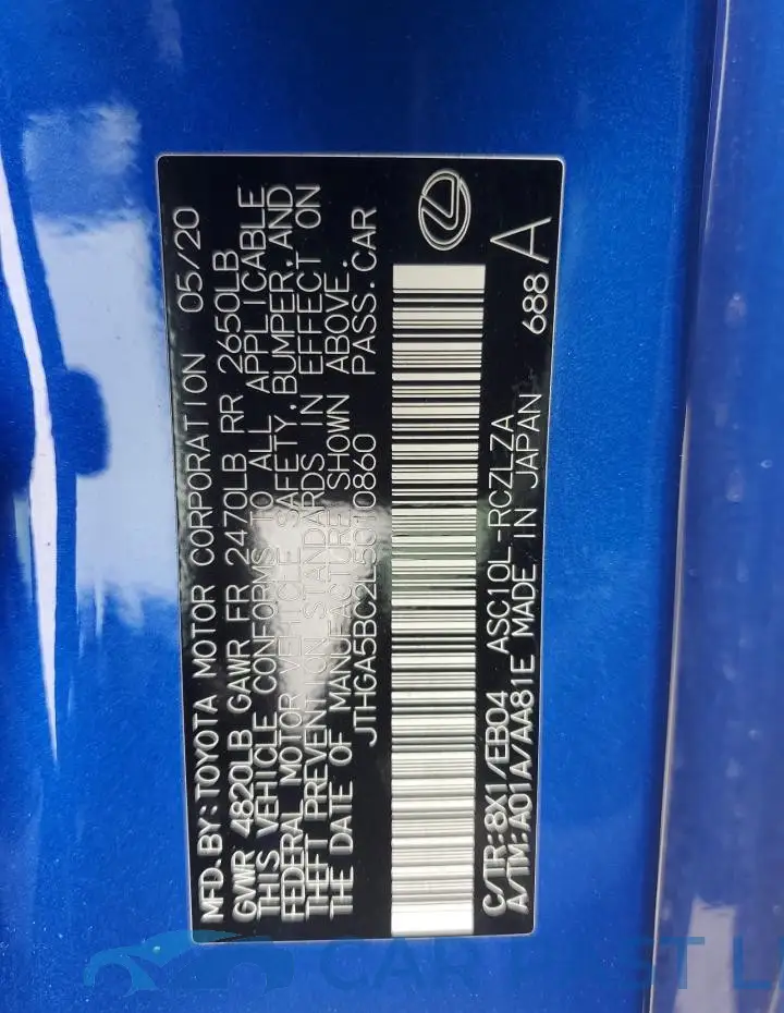 JTHGA5BC2L5010860# 12