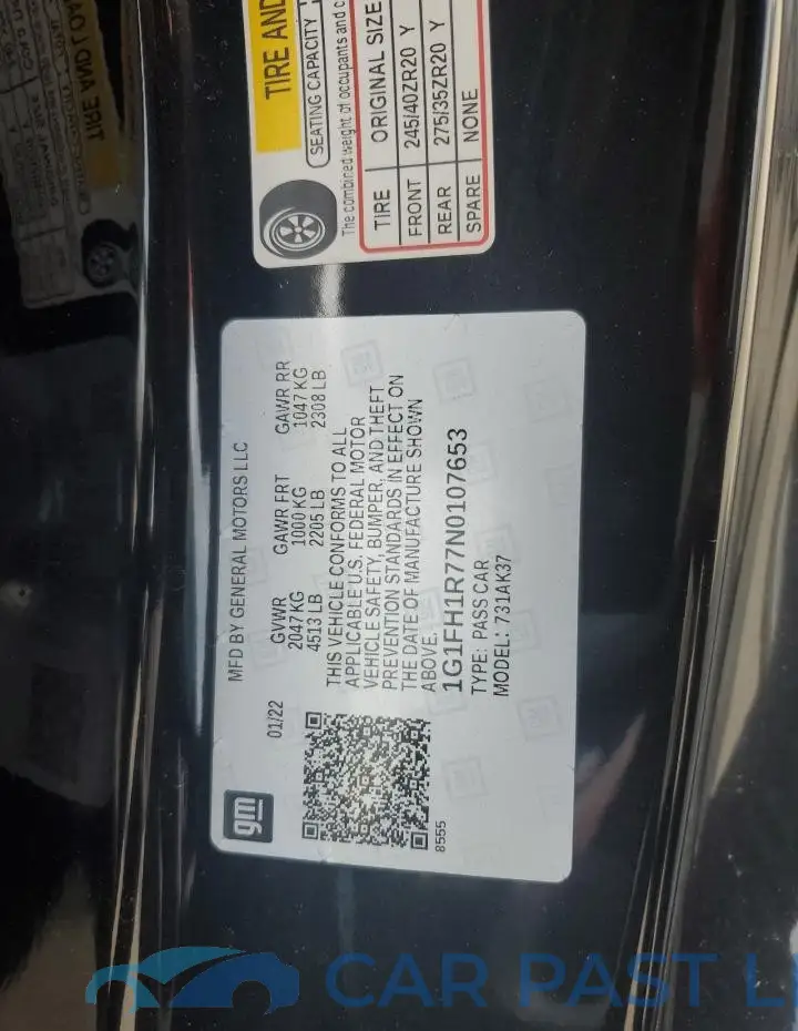 1G1FH1R77N0107653# 12