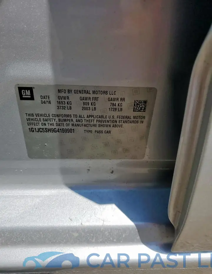 1G1JC5SH9G4159901# 13