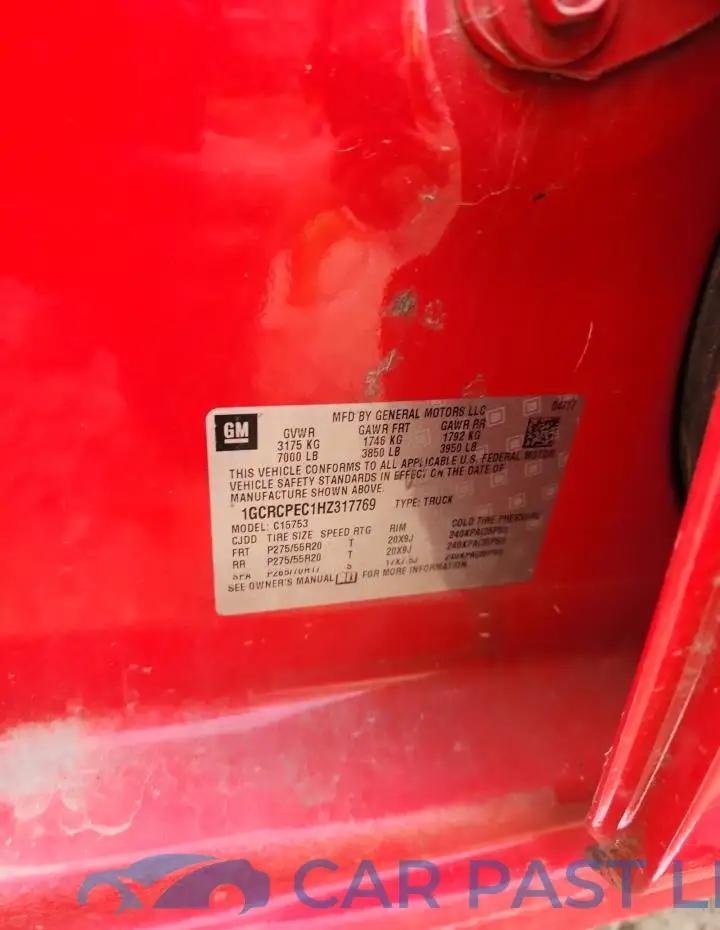 1GCRCPEC1HZ317769# 12