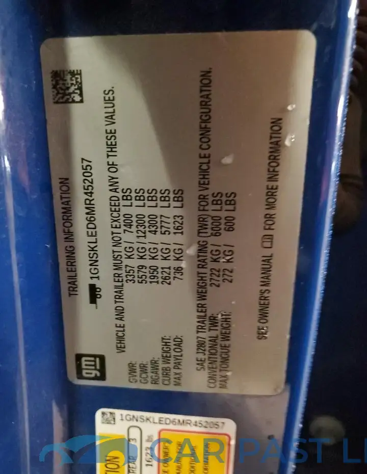 1GNSKLED6MR452057# 14