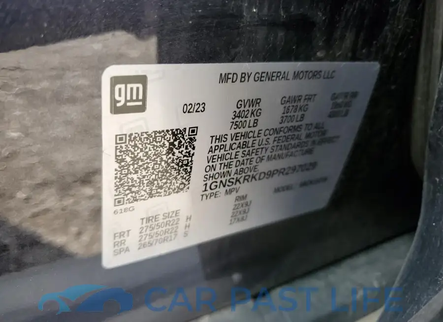 1GNSKRKD9PR297029# 13
