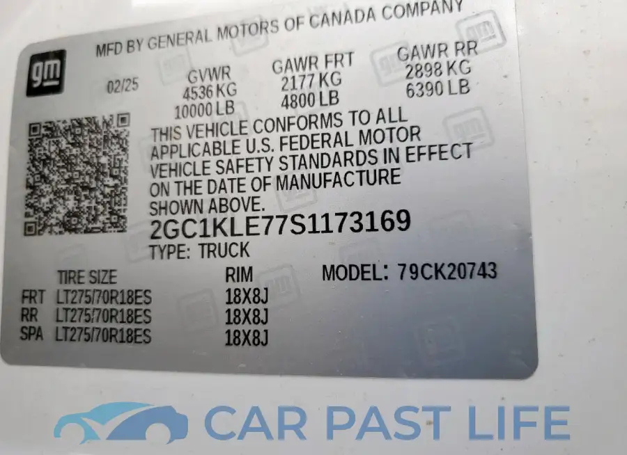 2GC1KLE77S1173169# 13