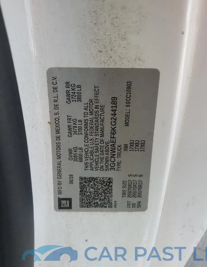 3GCNWAEF6KG244189# 13