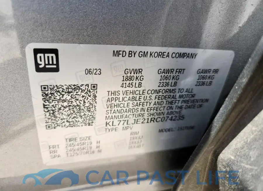 KL77LJE21RC074235# 13