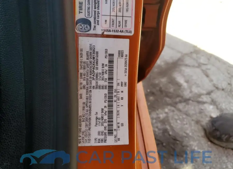 3FADP4GX4JM136823# 12