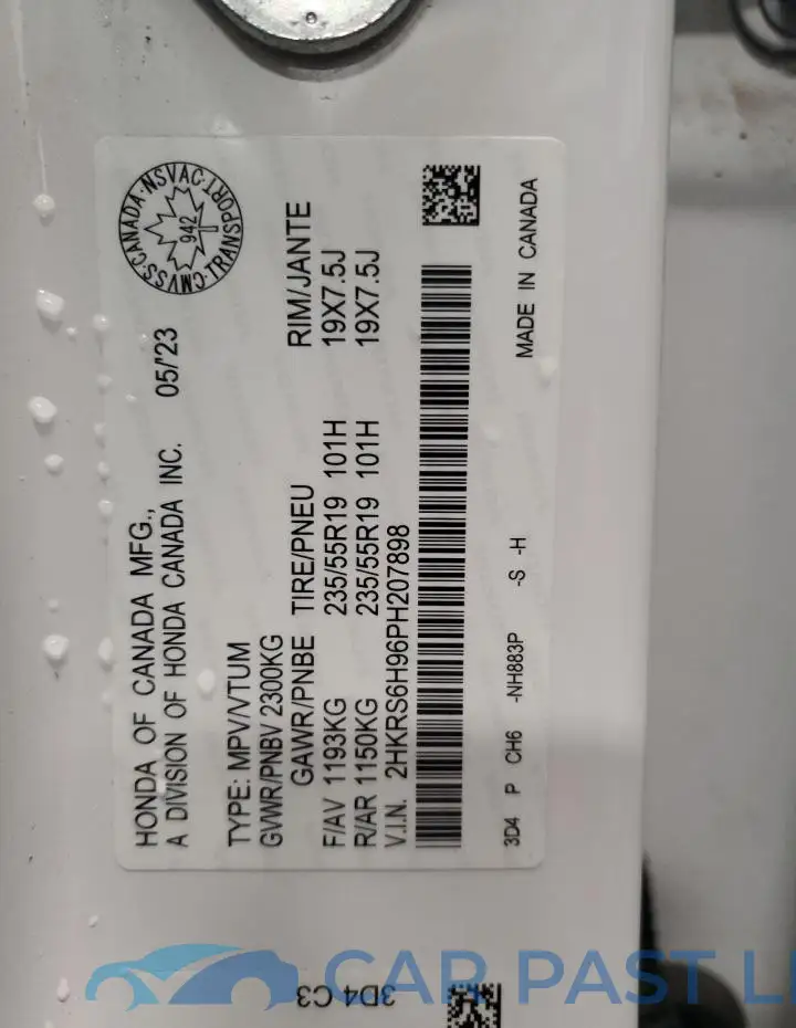 2HKRS6H96PH207898# 14