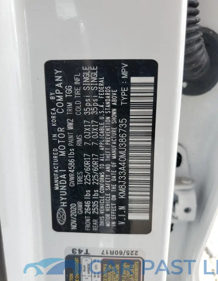 KM8J33A40MU386735# 14