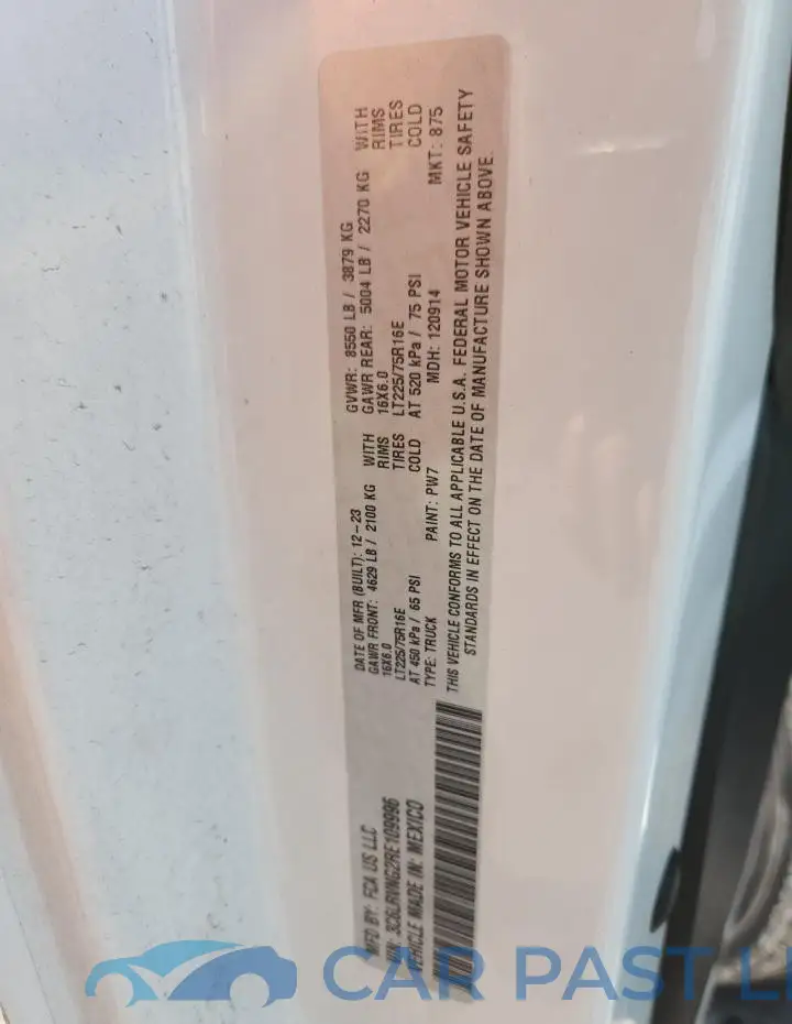 3C6LRVNG2RE109996# 13