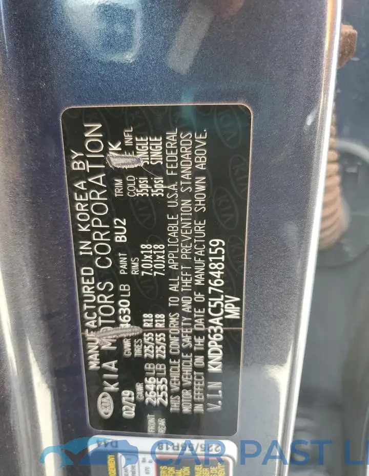 KNDP63AC5L7648159# 13