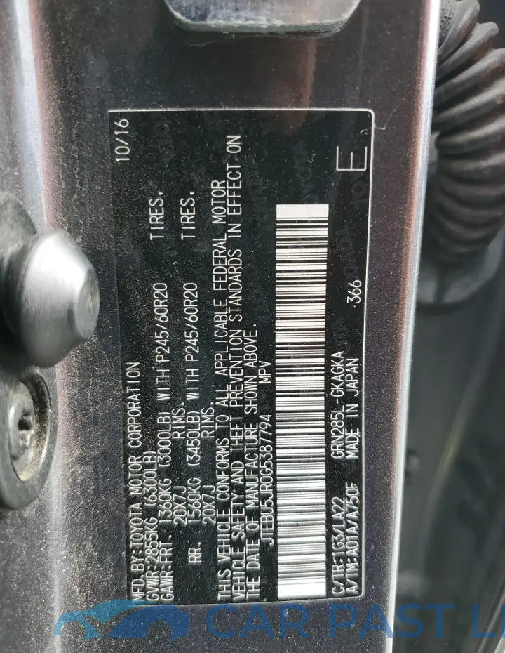 JTEBU5JR0G5387794# 13