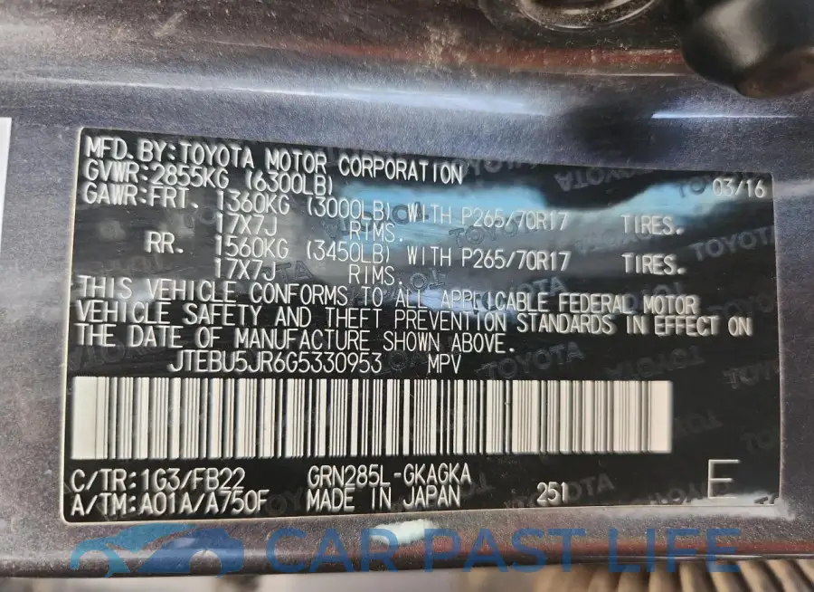 JTEBU5JR6G5330953# 13