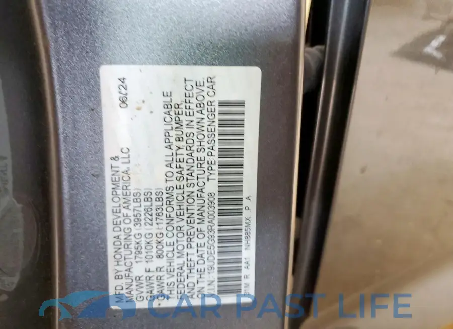 19UDE5G93RA003908# 12