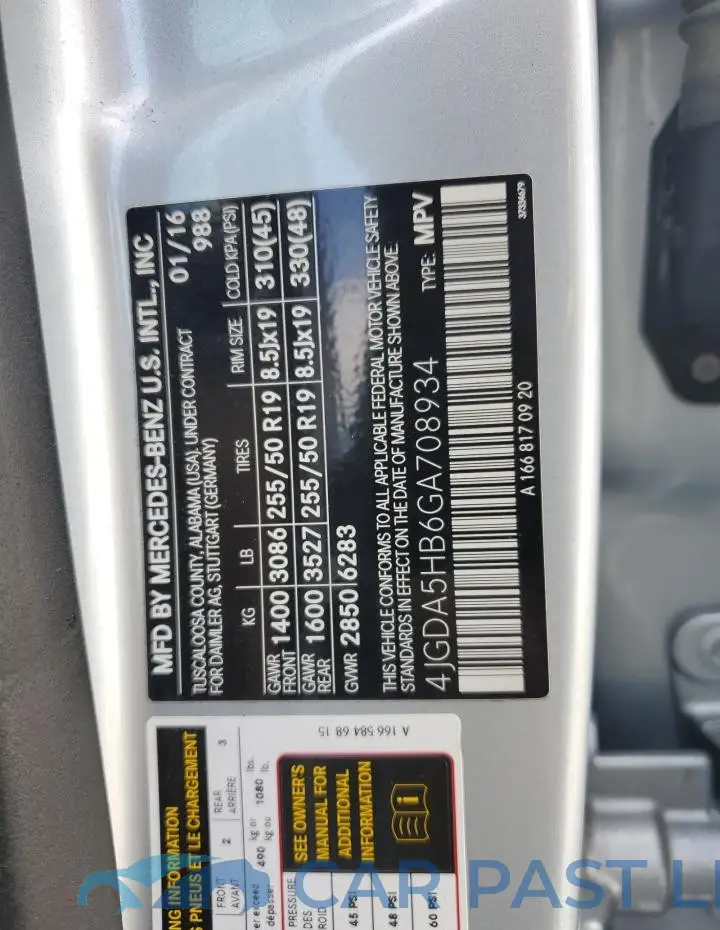 4JGDA5HB6GA708934# 13