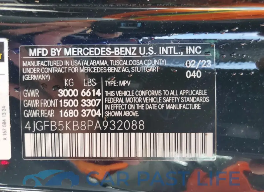 4JGFB5KB8PA932088# 14