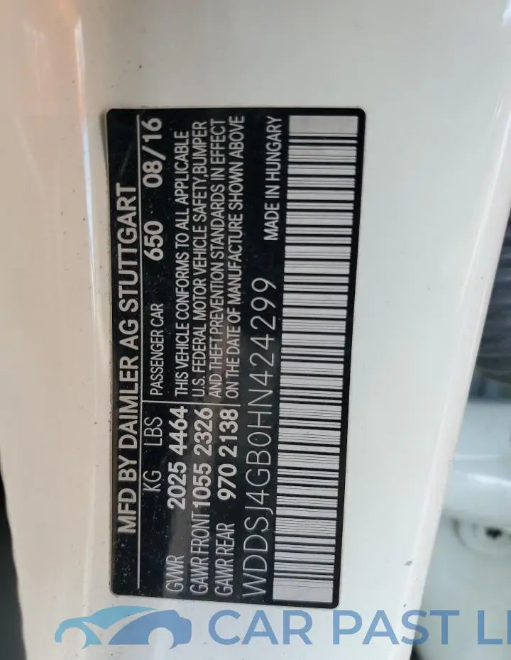 WDDSJ4GB0HN424299# 12