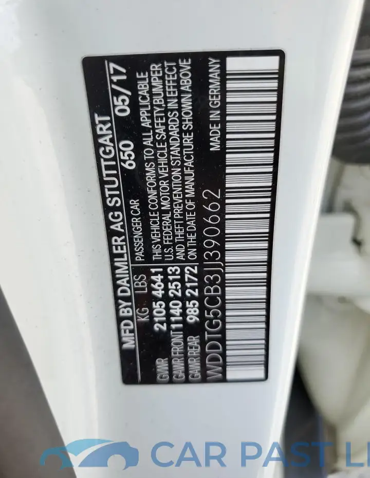 WDDTG5CB3JJ390662# 13