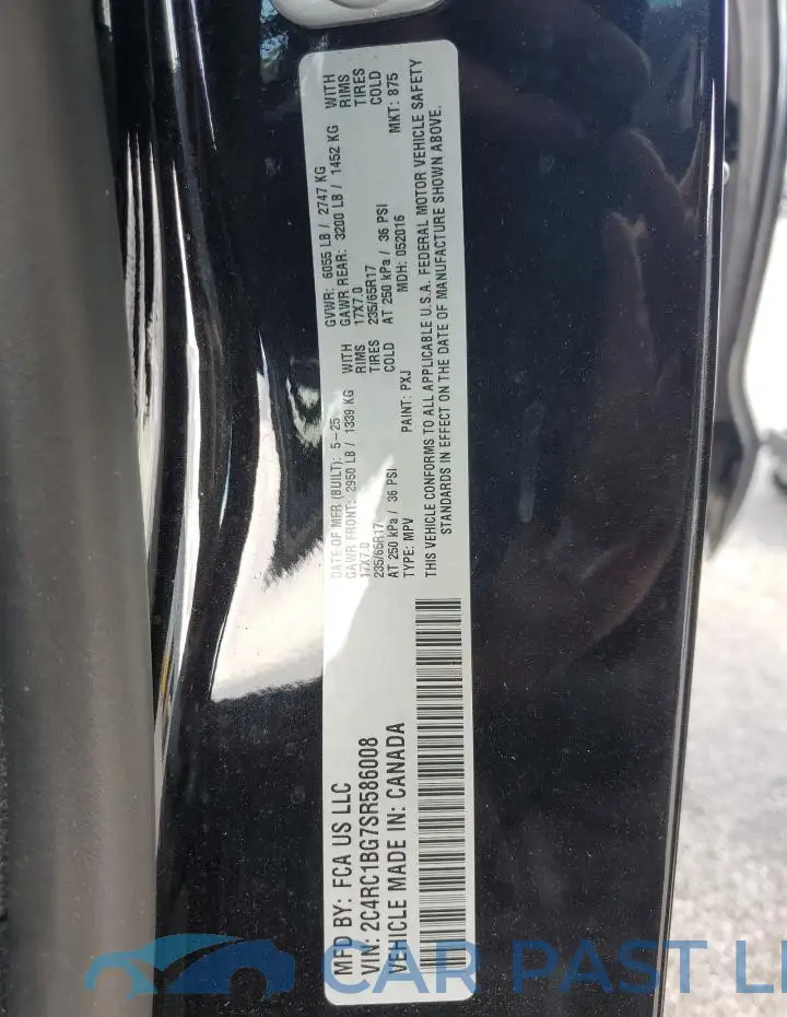 2C4RC1BG7SR586008# 13