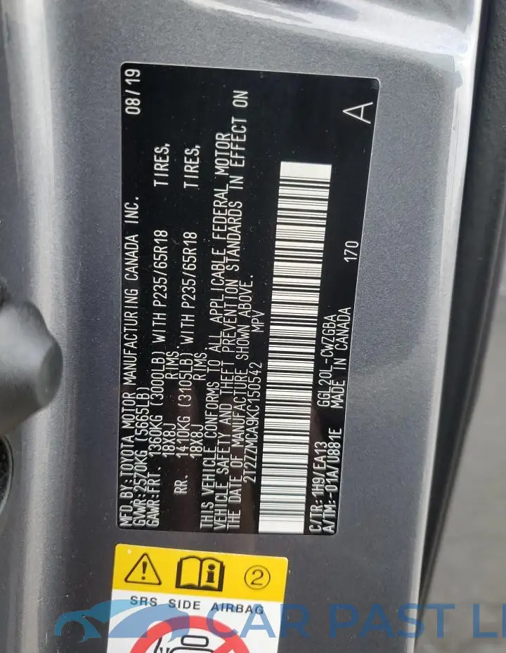 2T2ZZMCA9KC150542# 13