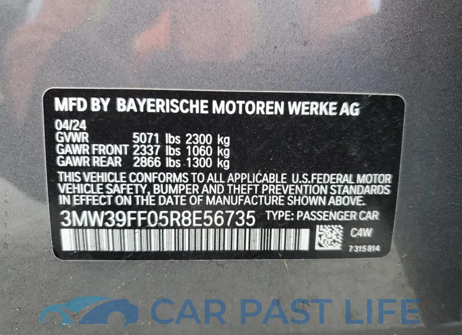 3MW39FF05R8E56735# 12