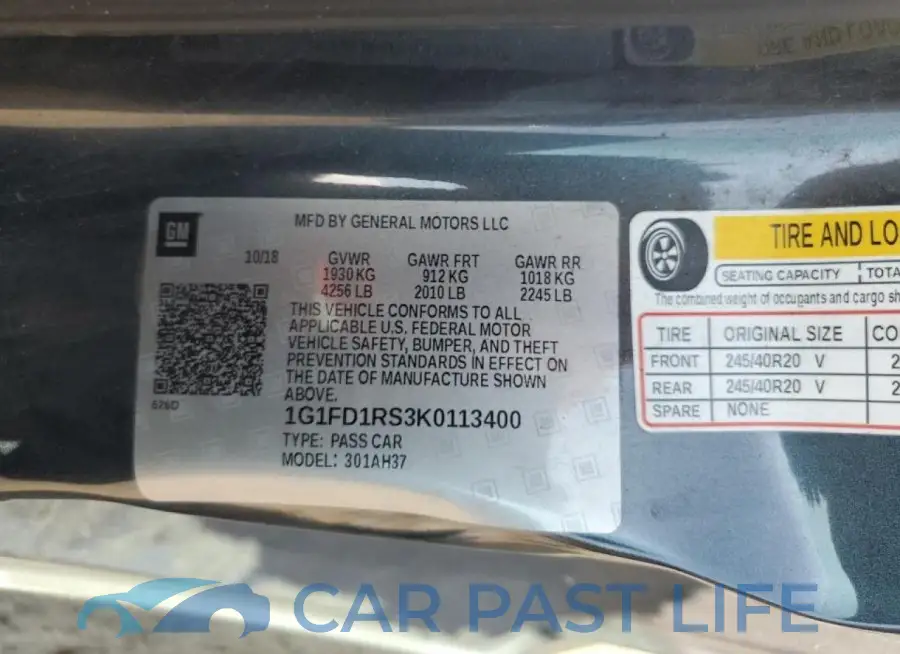 1G1FD1RS3K0113400# 13