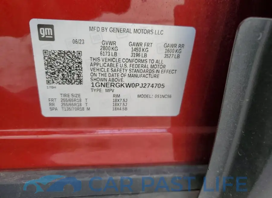 1GNERGKW0PJ274705# 14