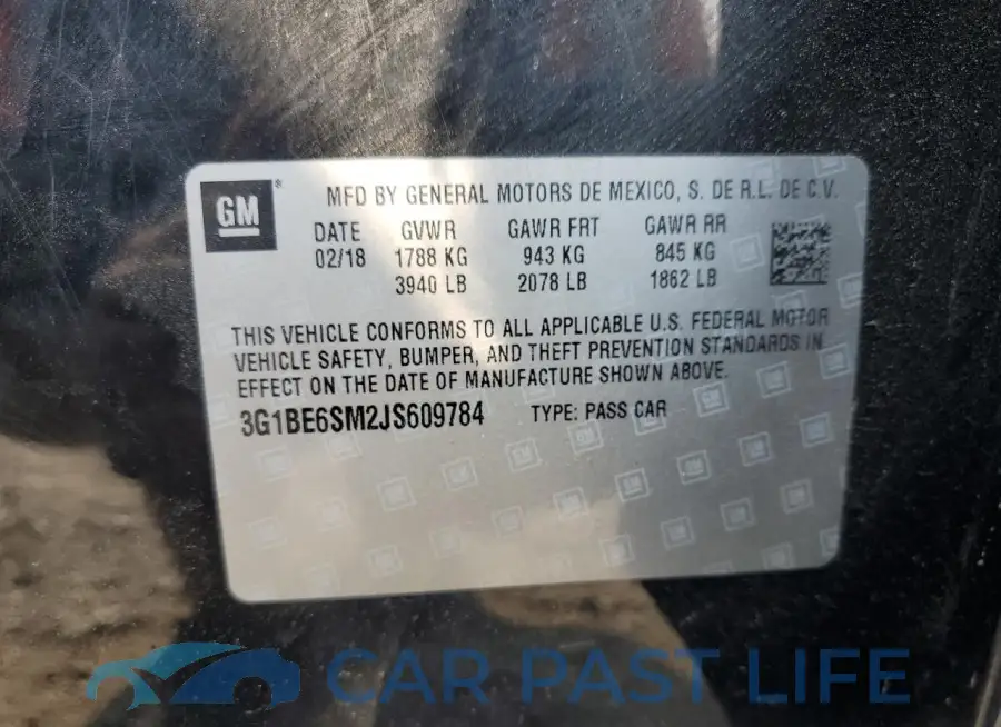 3G1BE6SM2JS609784# 12