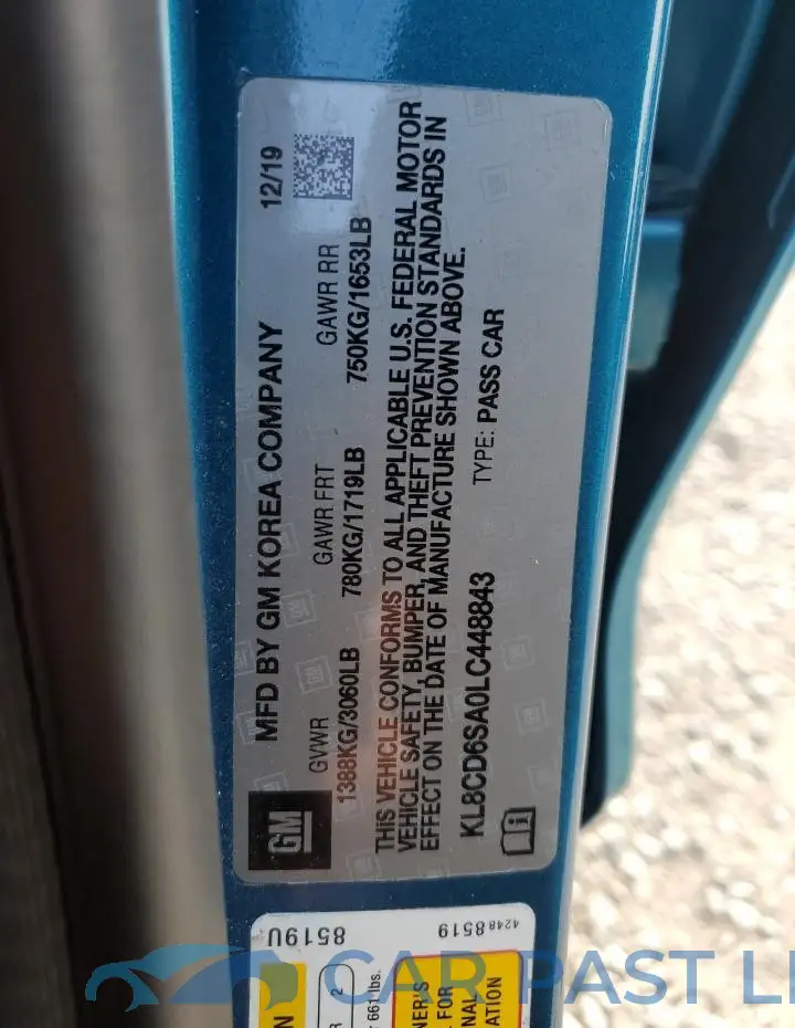 KL8CD6SA0LC448843# 12