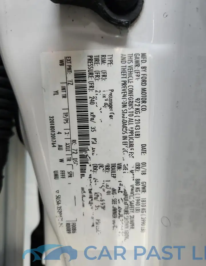 1FADP3K20JL251121# 12