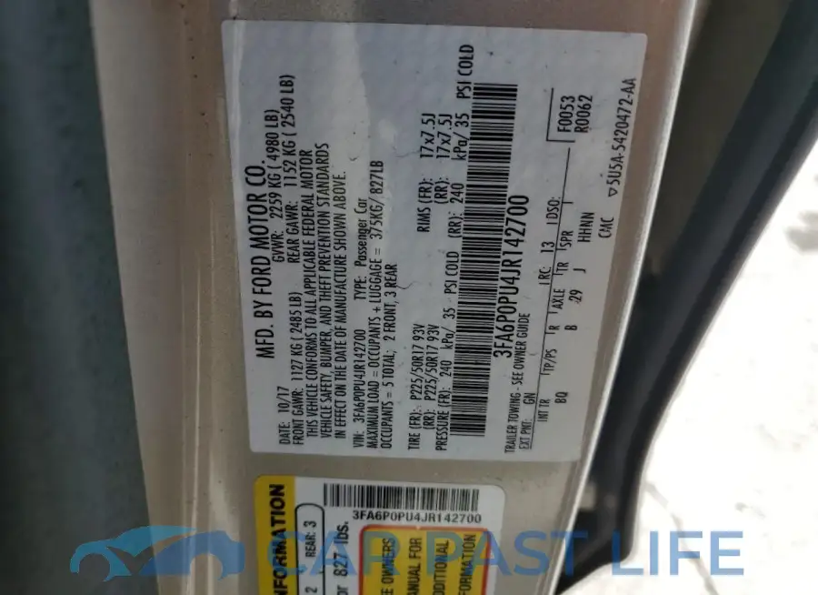 3FA6P0PU4JR142700# 12